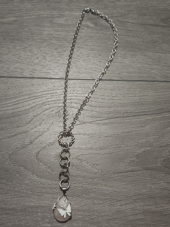 Jewelry - Handcrafted Silver Butterfly Moon Choker